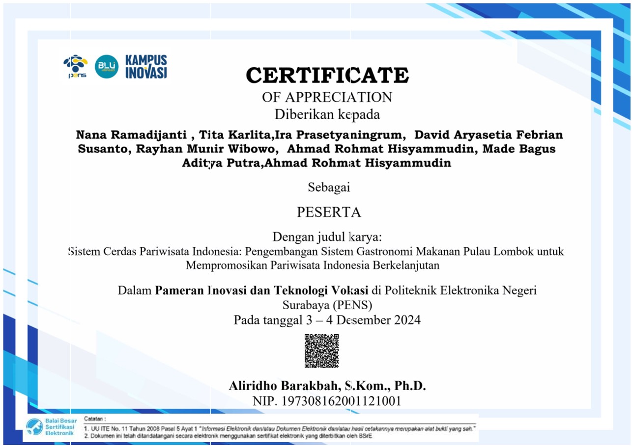 Certificate of appreciation